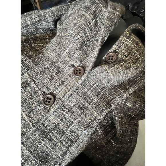 Agnona Womens Tweed Jacket 42 Multi Brown Wool Blend Lined Italy Lined Pockets 6 - Picture 8 of 13